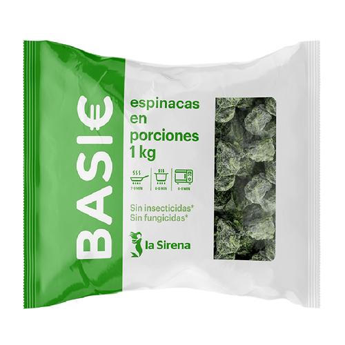 Espinacs en porcions Basic