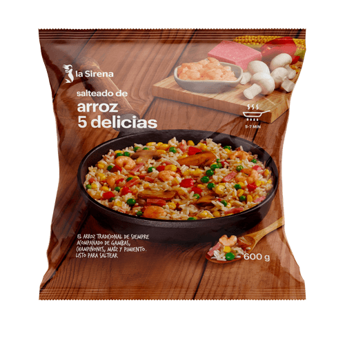 Arròs 5 delícies amb gambes