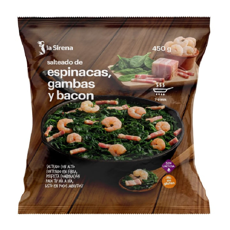 Salteado-de-espinaca-gambas-y-bacon