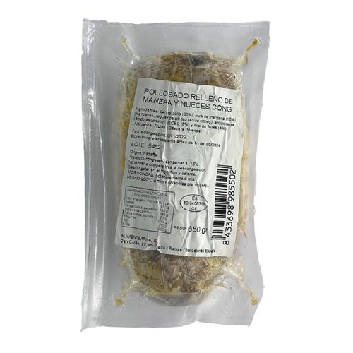 Pollastre rostit farcit de poma i nous