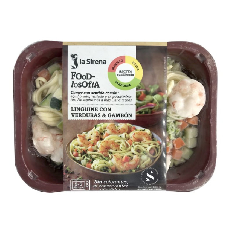 Linguine-con-verduras-y-gambon