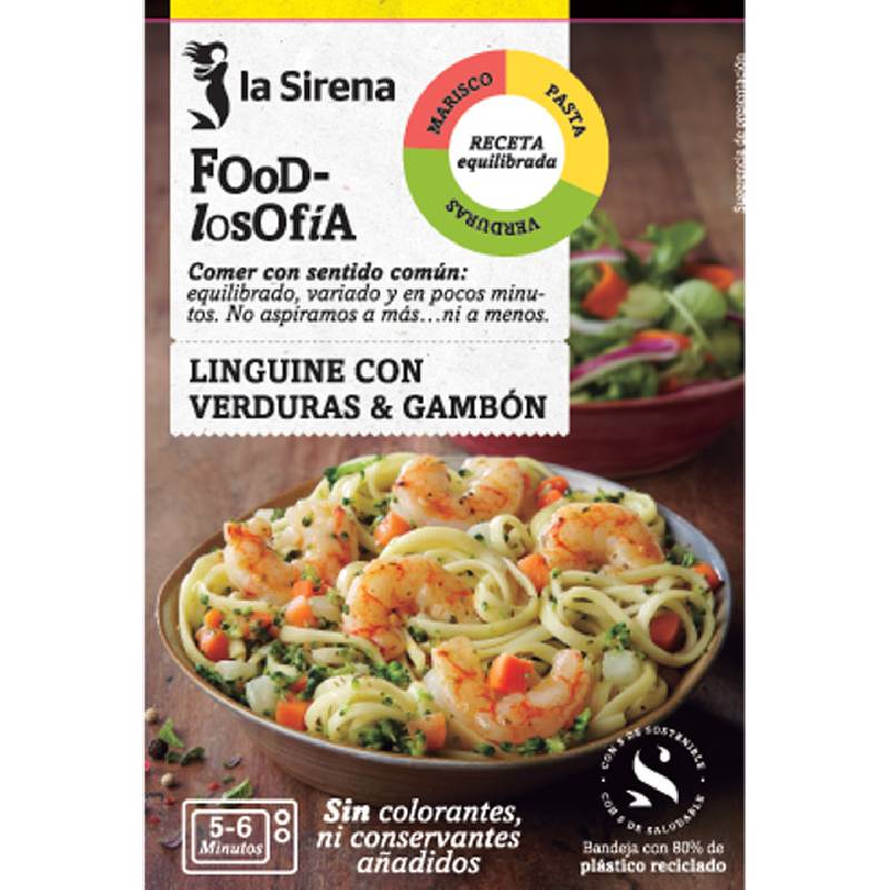 Linguine-con-verduras-y-gambon
