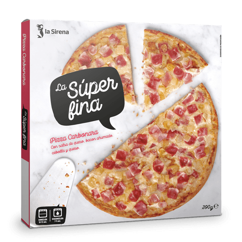 Pizza La Súper Fina carbonara
