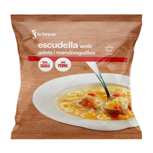 Escudella amb galets i mandonguilles