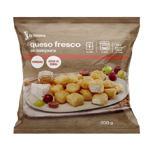 Daus formatge fresc tempura