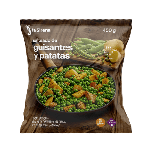 Salteado patatas guisantes 450g
