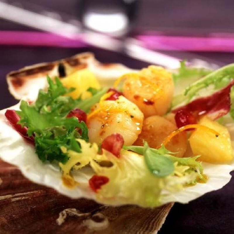 Ensalada-de-vieiras-con-vinagreta-de-naranja