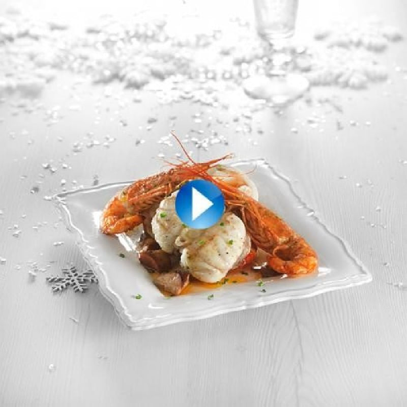 Rape-al-horno-con-ragout-de-boletus-y-gambones