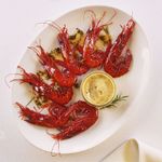 Carabineros-con-mousse-de-trufa