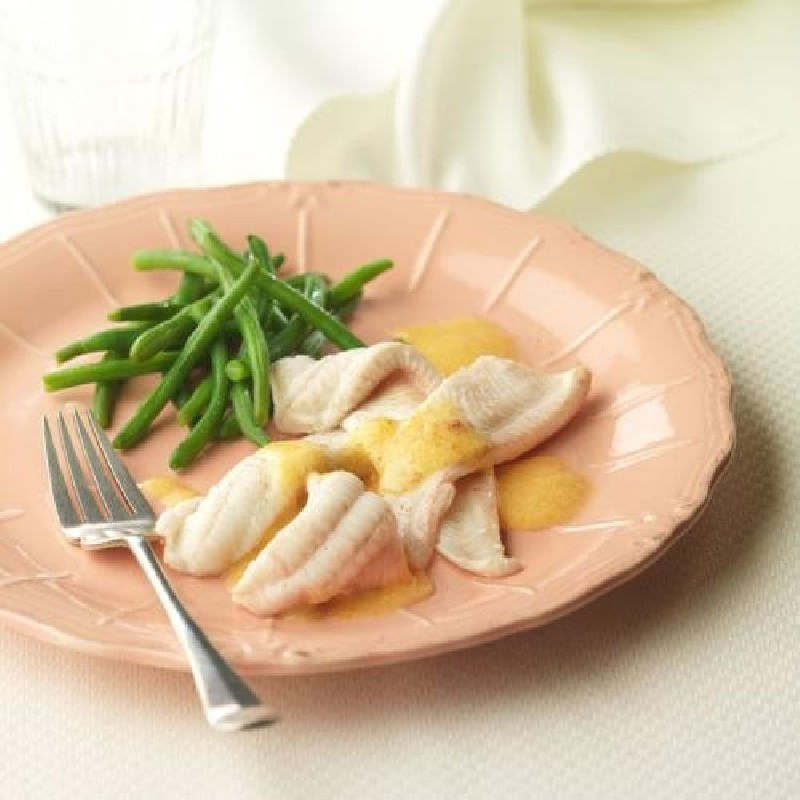 Lenguado-en-salsa-de-naranja-con-judias-verdes