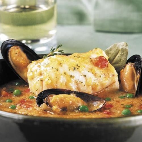 Guiso de rape con mejillones