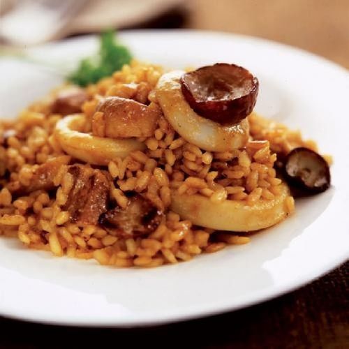 Risotto de pota y boletus