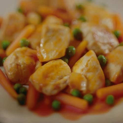 Pechugas de pollo a la jardinera