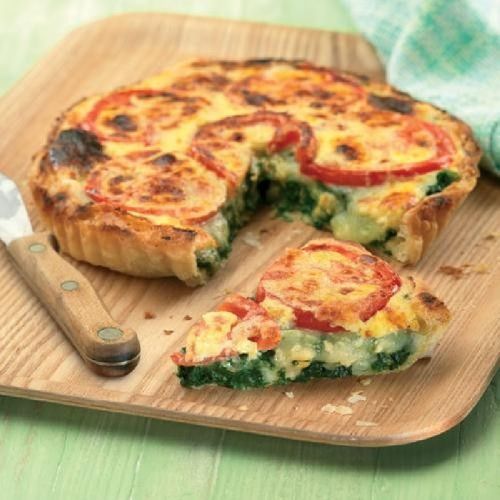 Pastís d'espinacs amb formatge raclette