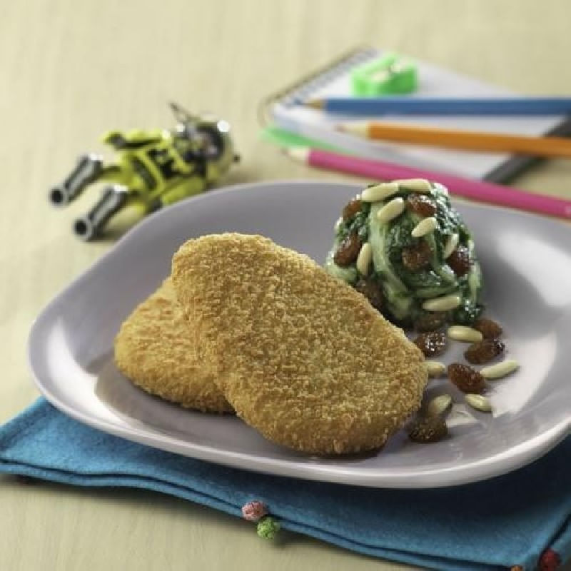 Escalope-de-pollo-con-acelgas-salteadas