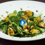 Ensalada-de-fingers-de-pollo-con-vinagreta-de-miel-a-la-mostaza-y-nueces