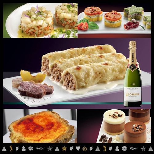 Tartar y crujientes para compartir. Canelones con foie, piña natural con su helado y texturas de chocolate