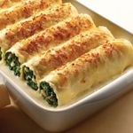 Canelones-de-espinacas-con-langostinos-al-ajillo