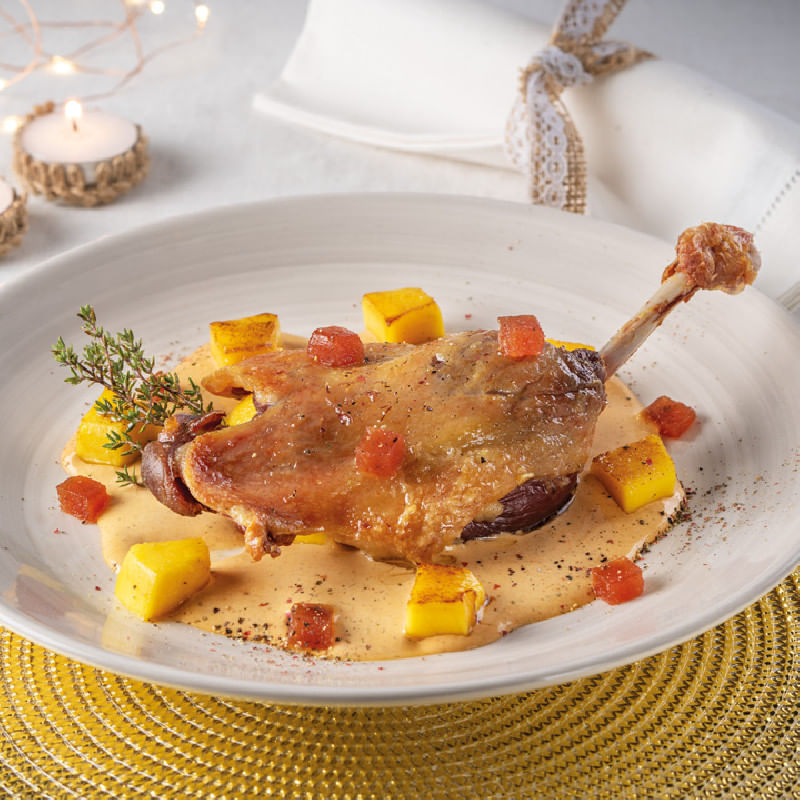 Confit-de-pato-con-crema-de-foie
