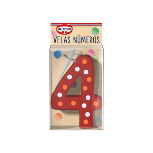Velas números 4 Dr.Oetker