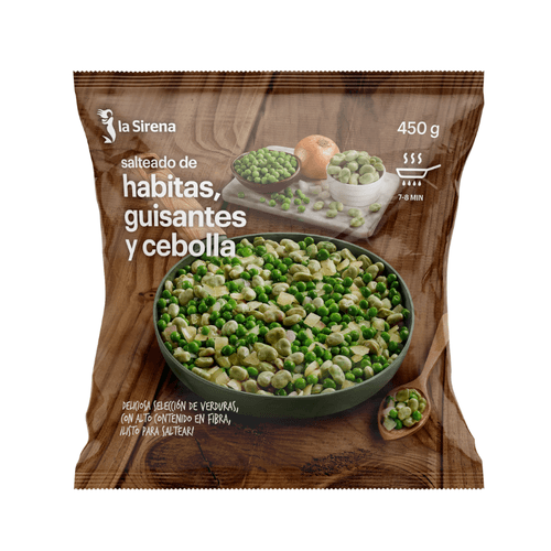 Salteado guisantes y habitas