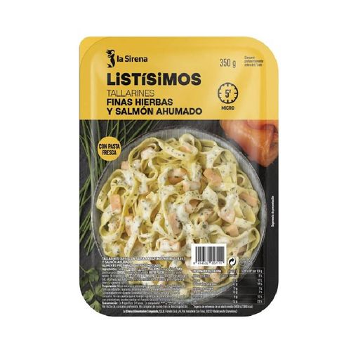 Tallarines a les fines herbes amb salmó