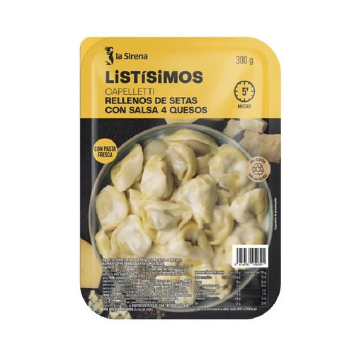 Capelletti amb bolets i salsa 4 formatges