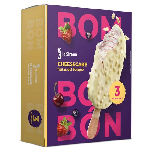 Bombó cheesecake amb fruites del bosc
