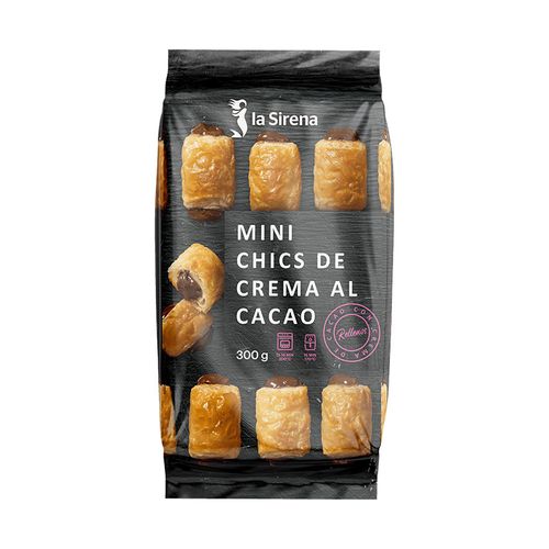 Mini chics de crema al cacao