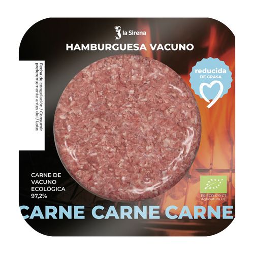 Hamburguesa vacuno baja en grasa
