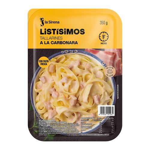Tallarines a la carbonara Listísimos