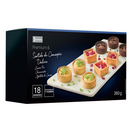 Assortiment de canapès dolços Premium