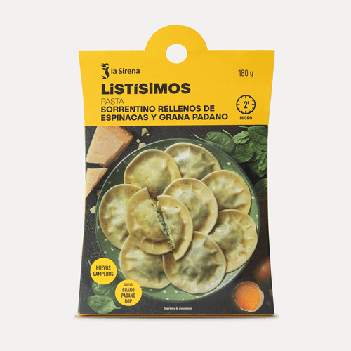 Sorrentino grana padano y espinacas precocido