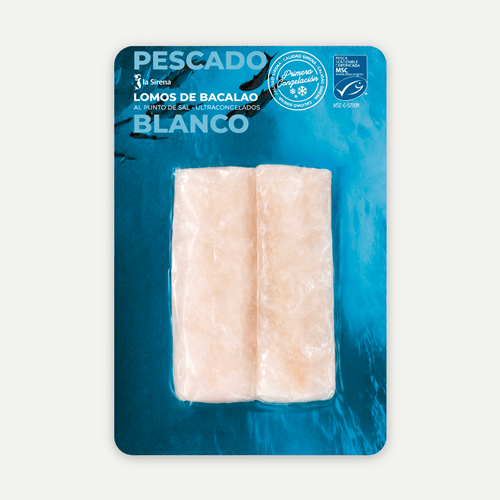 Lomos de bacalao al punto de sal MSC
