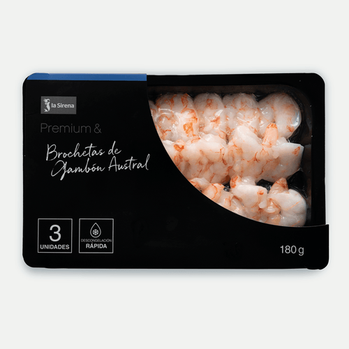 Brochetas de gambón Austral