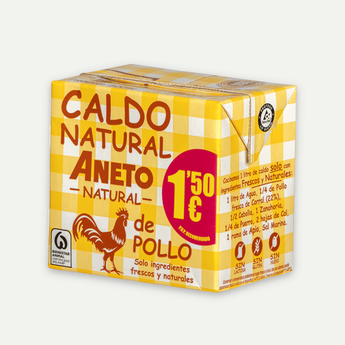 Caldo de pollo aneto 1,50€