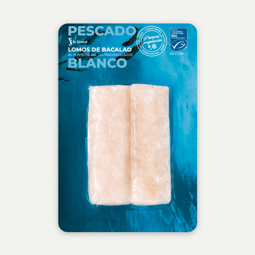 Lomos de bacalao al punto de sal MSC