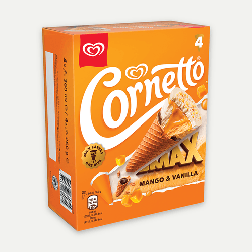 Cornetto MAX mango & vainilla
