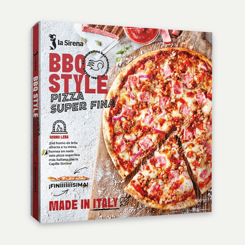 Pizza la super fina barbacoa