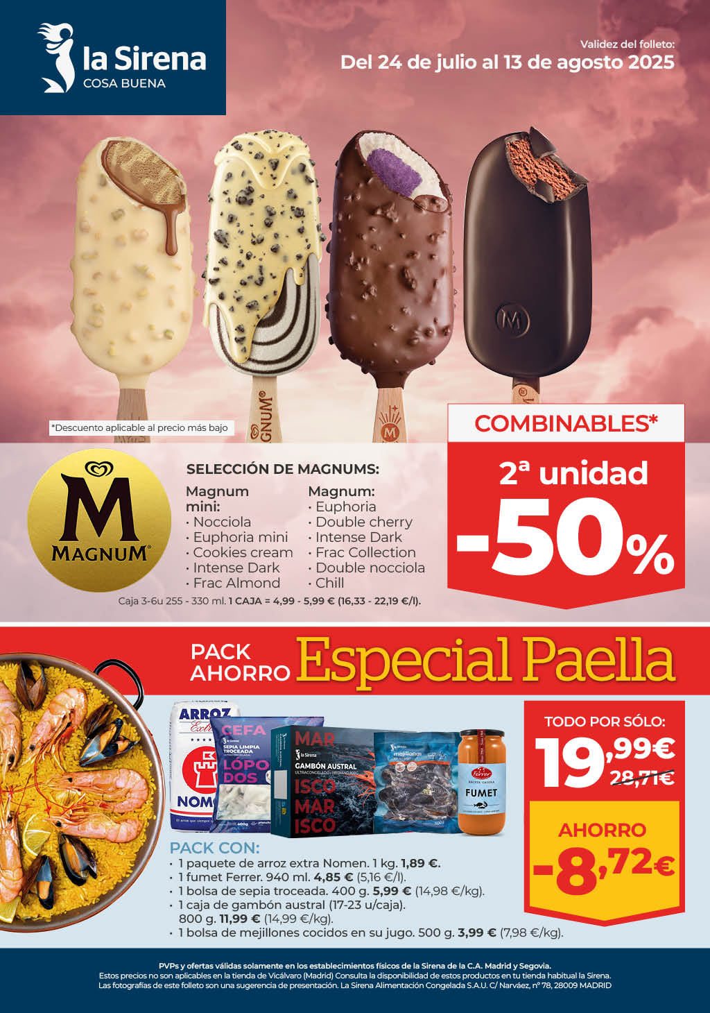 Ofertas la Sirena Madrid 