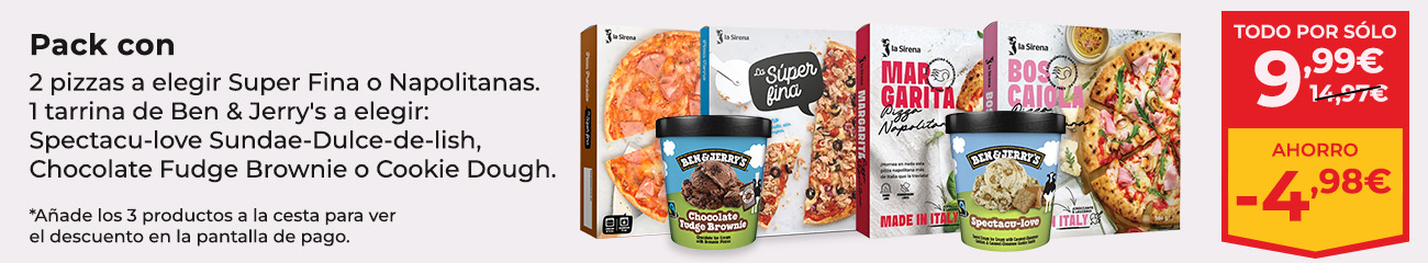 pack ahorro pizzas