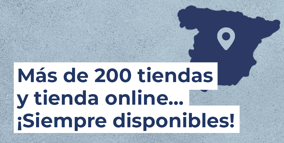 Más de 200 tiendas. Haz click aquí para ver el mapa de tiendas