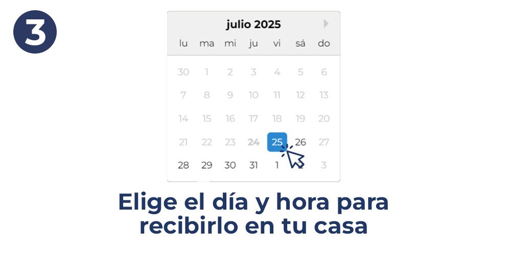 3-Elige el día y la hora