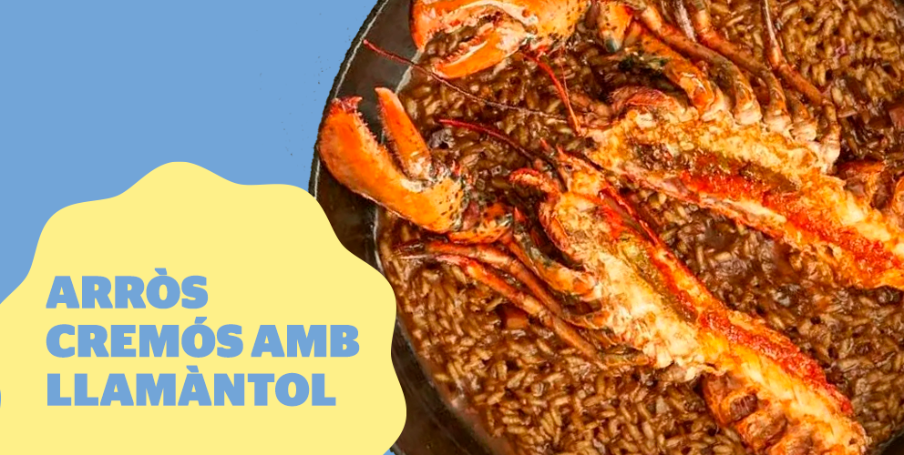 Recepta d'arròs cremós amb llamàntol