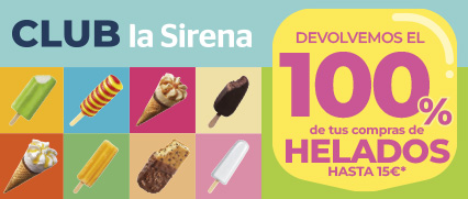  te devolvemos el 100% de tu compra en helados