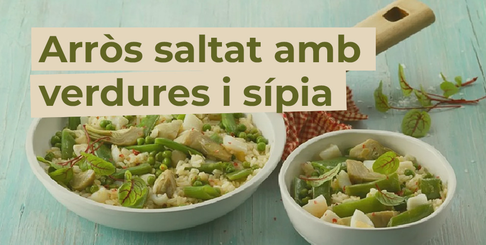 Arròs amb verdures i sípia
