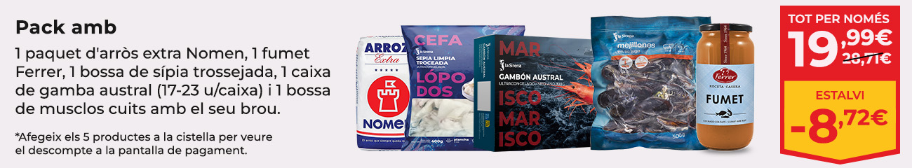 pack estalvi paella