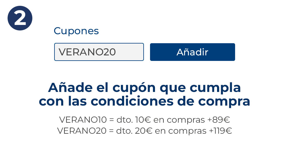 2- Añade el cupón 