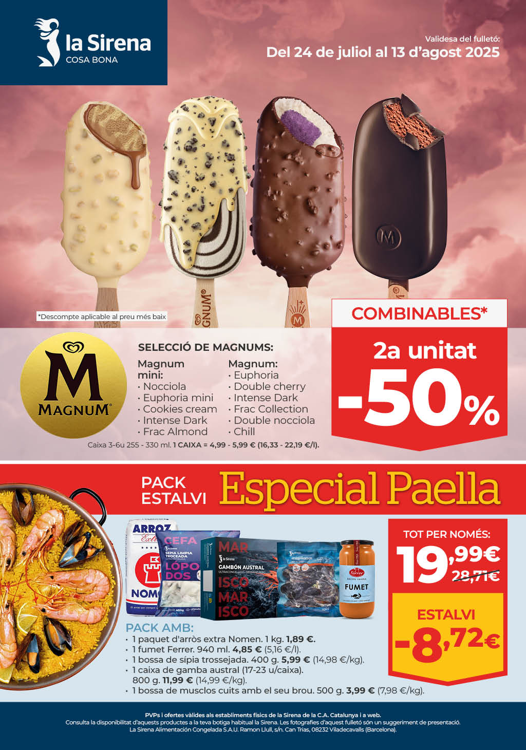 Ofertas la sirena Cataluña